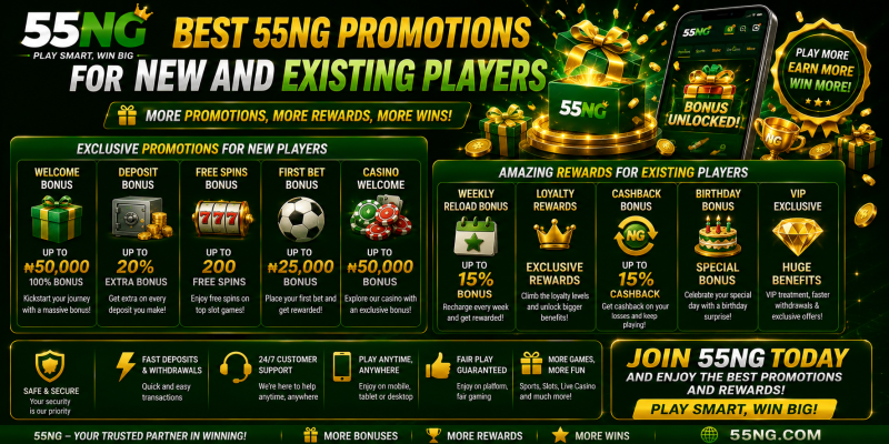 Best 55NG Promotions for New and Existing Players