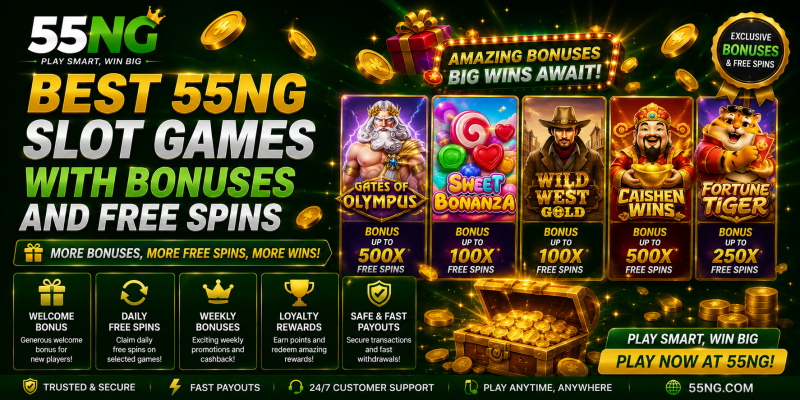 Best 55NG Slot Games with Bonuses and Free Spins
