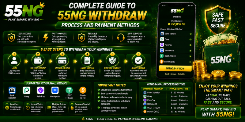 Complete Guide to 55NG Withdraw Process and Payment Methods