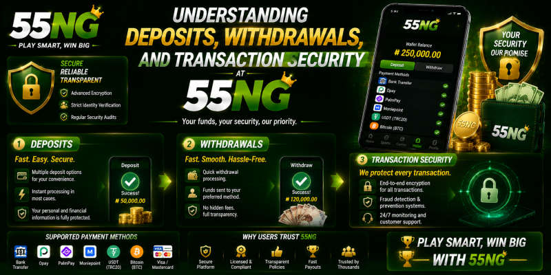 Understanding Deposits, Withdrawals, and Transaction Security at 55NG